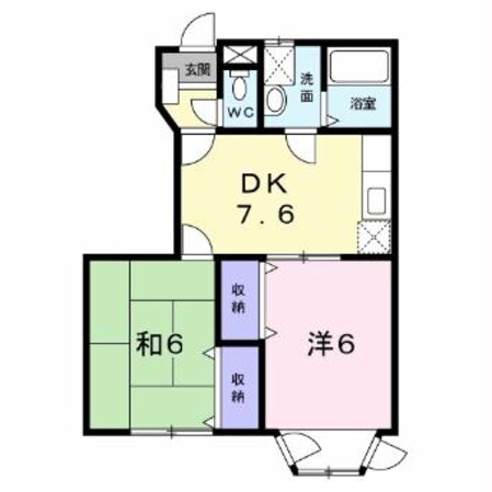 中沼山津 徒歩2分 1階の物件間取画像